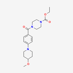 Ethyl 4-(4-(4-methoxypiperidin-1-yl)benzoyl)piperazine-1-carboxylate