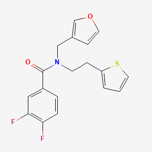 3,4-difluoro-N-(furan-3-ylmethyl)-N-(2-(thiophen-2-yl)ethyl)benzamide