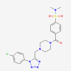 4-(4-((1-(4-chlorophenyl)-1H-tetrazol-5-yl)methyl)piperazine-1-carbonyl)-N,N-dimethylbenzenesulfonamide