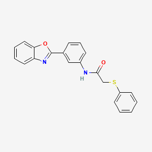 N-(3-(benzo[d]oxazol-2-yl)phenyl)-2-(phenylthio)acetamide