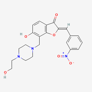 (Z)-6-hydroxy-7-((4-(2-hydroxyethyl)piperazin-1-yl)methyl)-2-(3-nitrobenzylidene)benzofuran-3(2H)-one