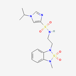 1-isopropyl-N-(2-(3-methyl-2,2-dioxidobenzo[c][1,2,5]thiadiazol-1(3H)-yl)ethyl)-1H-imidazole-4-sulfonamide