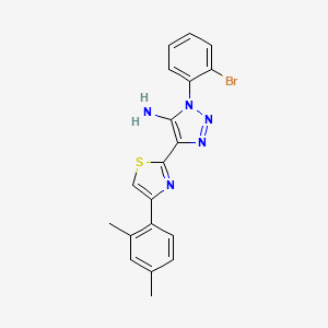 1-(2-bromophenyl)-4-[4-(2,4-dimethylphenyl)-1,3-thiazol-2-yl]-1H-1,2,3-triazol-5-amine