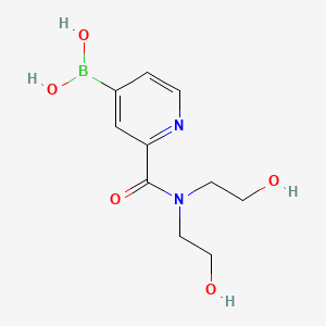 2-Bis(2-hydroxyethyl)carbamoylpyridine-4-boronic acid