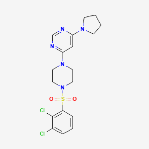 4-(4-((2,3-Dichlorophenyl)sulfonyl)piperazin-1-yl)-6-(pyrrolidin-1-yl)pyrimidine