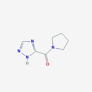 molecular formula C7H10N4O B2829885 pyrrolidin-1-yl(1H-1,2,4-triazol-5-yl)methanone CAS No. 1470113-85-9