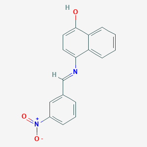 molecular formula C17H12N2O3 B282995 4-({3-Nitrobenzylidene}amino)-1-naphthol 