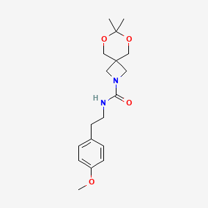 molecular formula C18H26N2O4 B2829952 N-[2-(4-methoxyphenyl)ethyl]-7,7-dimethyl-6,8-dioxa-2-azaspiro[3.5]nonane-2-carboxamide CAS No. 1396889-12-5