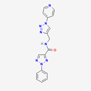 2-phenyl-N-((1-(pyridin-4-yl)-1H-1,2,3-triazol-4-yl)methyl)-2H-1,2,3-triazole-4-carboxamide