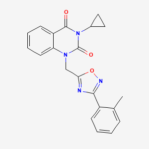 3-cyclopropyl-1-((3-(o-tolyl)-1,2,4-oxadiazol-5-yl)methyl)quinazoline-2,4(1H,3H)-dione