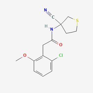 2-(2-chloro-6-methoxyphenyl)-N-(3-cyanothiolan-3-yl)acetamide