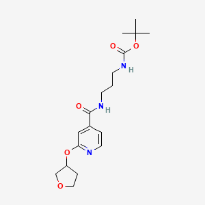 Tert-butyl (3-(2-((tetrahydrofuran-3-yl)oxy)isonicotinamido)propyl)carbamate
