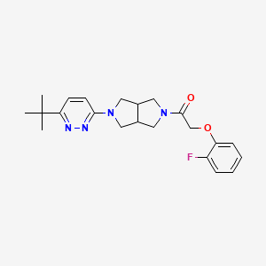 1-[2-(6-Tert-butylpyridazin-3-yl)-1,3,3a,4,6,6a-hexahydropyrrolo[3,4-c]pyrrol-5-yl]-2-(2-fluorophenoxy)ethanone