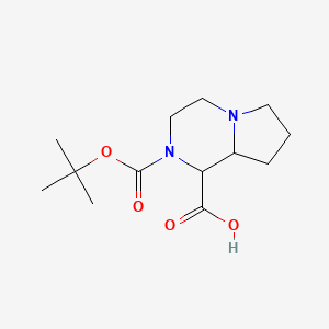 2-[(2-Methylpropan-2-yl)oxycarbonyl]-3,4,6,7,8,8a-hexahydro-1H-pyrrolo[1,2-a]pyrazine-1-carboxylic acid