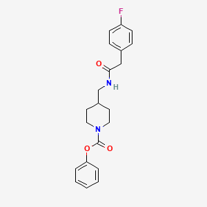 Phenyl 4-((2-(4-fluorophenyl)acetamido)methyl)piperidine-1-carboxylate
