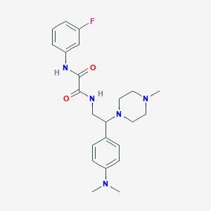 N1-(2-(4-(dimethylamino)phenyl)-2-(4-methylpiperazin-1-yl)ethyl)-N2-(3-fluorophenyl)oxalamide