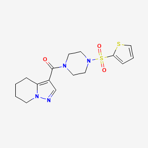 (4,5,6,7-Tetrahydropyrazolo[1,5-a]pyridin-3-yl)(4-(thiophen-2-ylsulfonyl)piperazin-1-yl)methanone