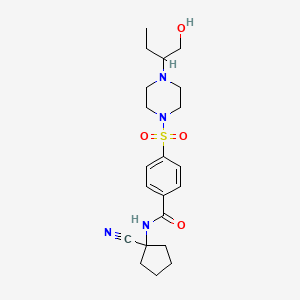 N-(1-cyanocyclopentyl)-4-{[4-(1-hydroxybutan-2-yl)piperazin-1-yl]sulfonyl}benzamide