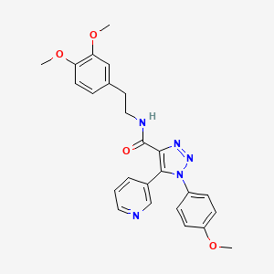 molecular formula C25H25N5O4 B2829996 N-[2-(3,4-dimethoxyphenyl)ethyl]-1-(4-methoxyphenyl)-5-(pyridin-3-yl)-1H-1,2,3-triazole-4-carboxamide CAS No. 1206991-95-8