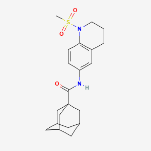 molecular formula C21H28N2O3S B2830061 N-(1-methanesulfonyl-1,2,3,4-tetrahydroquinolin-6-yl)adamantane-1-carboxamide CAS No. 941972-06-1