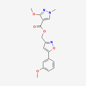 (5-(3-methoxyphenyl)isoxazol-3-yl)methyl 3-methoxy-1-methyl-1H-pyrazole-4-carboxylate