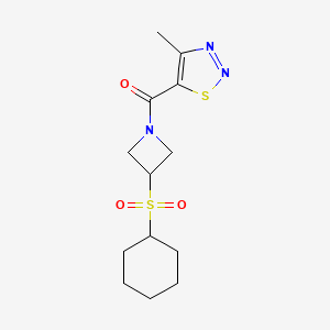 (3-(Cyclohexylsulfonyl)azetidin-1-yl)(4-methyl-1,2,3-thiadiazol-5-yl)methanone