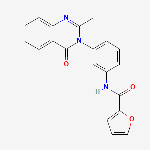 molecular formula C20H15N3O3 B2830127 N-[3-(2-methyl-4-oxo-3,4-dihydroquinazolin-3-yl)phenyl]furan-2-carboxamide CAS No. 898428-54-1