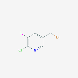 molecular formula C6H4BrClIN B2830140 5-(Bromomethyl)-2-chloro-3-iodopyridine CAS No. 904745-62-6