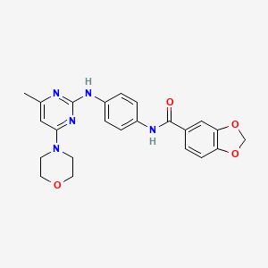 N-(4-((4-methyl-6-morpholinopyrimidin-2-yl)amino)phenyl)benzo[d][1,3]dioxole-5-carboxamide
