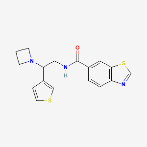 N-(2-(azetidin-1-yl)-2-(thiophen-3-yl)ethyl)benzo[d]thiazole-6-carboxamide