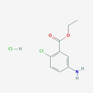 molecular formula C9H11Cl2NO2 B2830183 Ethyl 5-amino-2-chlorobenzoate hydrochloride CAS No. 2138521-35-2