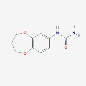 molecular formula C10H12N2O3 B2830188 (3,4-dihydro-2H-1,5-benzodioxepin-7-yl)urea CAS No. 757220-94-3