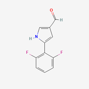 molecular formula C11H7F2NO B2830192 5-(2,6-difluorophenyl)-1H-pyrrole-3-carbaldehyde CAS No. 928324-50-9