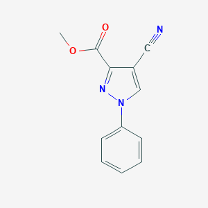 molecular formula C12H9N3O2 B283029 methyl 4-cyano-1-phenyl-1H-pyrazole-3-carboxylate 