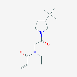 molecular formula C15H26N2O2 B2830336 N-[2-(3-Tert-butylpyrrolidin-1-yl)-2-oxoethyl]-N-ethylprop-2-enamide CAS No. 2361890-44-8