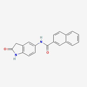 molecular formula C19H14N2O2 B2830343 N-(2-oxoindolin-5-yl)-2-naphthamide CAS No. 921545-95-1