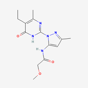 N-(1-(5-ethyl-4-methyl-6-oxo-1,6-dihydropyrimidin-2-yl)-3-methyl-1H-pyrazol-5-yl)-2-methoxyacetamide