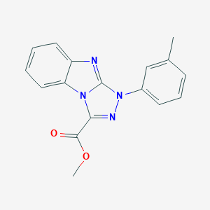 molecular formula C17H14N4O2 B283046 Methyl 3-(3-methylphenyl)-[1,2,4]triazolo[4,3-a]benzimidazole-1-carboxylate 