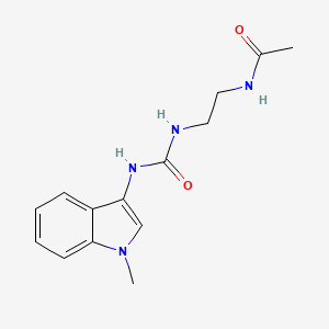 molecular formula C14H18N4O2 B2830460 N-(2-(3-(1-methyl-1H-indol-3-yl)ureido)ethyl)acetamide CAS No. 899990-47-7