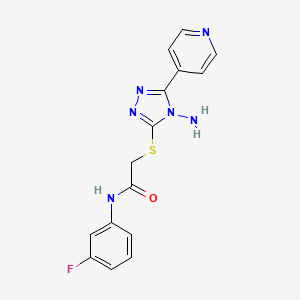 2-{[4-amino-5-(pyridin-4-yl)-4H-1,2,4-triazol-3-yl]sulfanyl}-N-(3-fluorophenyl)acetamide