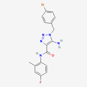 5-amino-1-(4-bromobenzyl)-N-(4-fluoro-2-methylphenyl)-1H-1,2,3-triazole-4-carboxamide