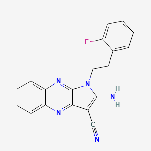 2-amino-1-(2-fluorophenethyl)-1H-pyrrolo[2,3-b]quinoxaline-3-carbonitrile