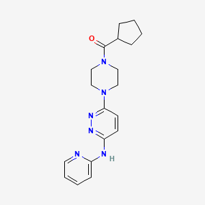 Cyclopentyl(4-(6-(pyridin-2-ylamino)pyridazin-3-yl)piperazin-1-yl)methanone