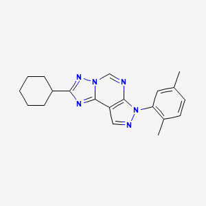 2-cyclohexyl-7-(2,5-dimethylphenyl)-7H-pyrazolo[4,3-e][1,2,4]triazolo[1,5-c]pyrimidine