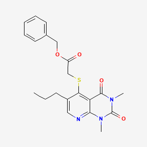 Benzyl 2-((1,3-dimethyl-2,4-dioxo-6-propyl-1,2,3,4-tetrahydropyrido[2,3-d]pyrimidin-5-yl)thio)acetate