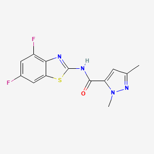 N-(4,6-difluorobenzo[d]thiazol-2-yl)-1,3-dimethyl-1H-pyrazole-5-carboxamide