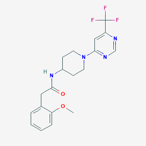 2-(2-methoxyphenyl)-N-{1-[6-(trifluoromethyl)-4-pyrimidinyl]-4-piperidyl}acetamide