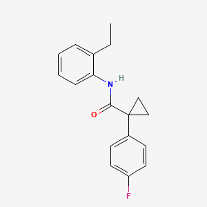 molecular formula C18H18FNO B2830517 N-(2-ethylphenyl)-1-(4-fluorophenyl)cyclopropane-1-carboxamide CAS No. 1091380-69-6