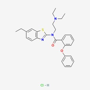 N-(2-(diethylamino)ethyl)-N-(6-ethylbenzo[d]thiazol-2-yl)-2-phenoxybenzamide hydrochloride