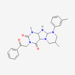 1,7-dimethyl-9-(3-methylphenyl)-3-(2-oxo-2-phenylethyl)-1H,2H,3H,4H,6H,7H,8H,9H-pyrimido[1,2-g]purine-2,4-dione